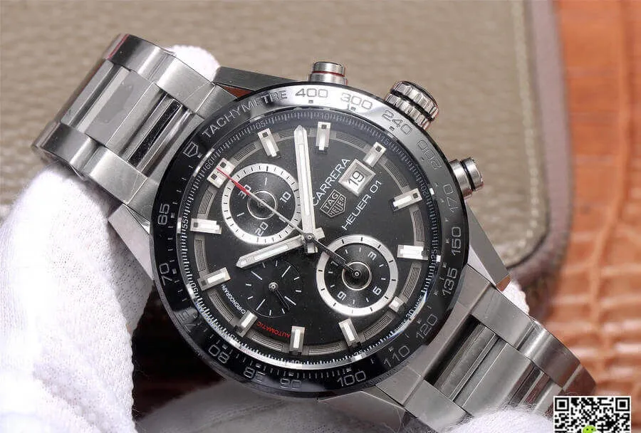 TAG Heuer Carrera CAR201Z.BA0714 XF Factory 1:1 Best Edition Replica Watch Black Bezel